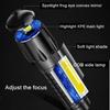 Portable LED Flashlight XPE COB Flashlight with 3 Modes Rechargeable Zoom Flashlight Light Waterproof Camping Light