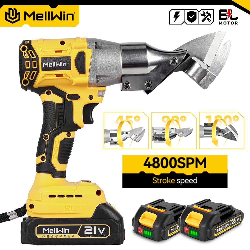 MELLWIN 1800 Вт Бесщеточные Электрические Ножницы Аккумуляторные Электрические Ножницы по Листовому Металлу Домашние Многофункциональные Ножницы Инструменты Для Аккумулятора Makita 18 В Штифтовое Крепление