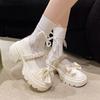 French High Heel Jk Muffin Thick Heel Bow Lolita Single Shoes Platform Mary Jane Small Leather Shoes Women 2025 Summer