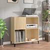 VidaXL Record Cabinet Sonoma Oak 84.5x38x89 Cm Engineered Wood 832000