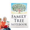 Новый органайзер для истории, генеалогический дневник, блокнот для составления семейного древа, заполняемая схема семейного древа для сохранения воспоминаний о предках. Значимый подарок.