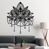 Metal Wall Art Floral Hanging Decor Gift Sculpture Iron Crafts Rustic Lotus Flower Decoration
