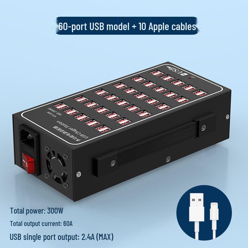 Многопортовое USB-быстрое зарядное устройство: Умная настольная зарядная станция для нескольких устройств