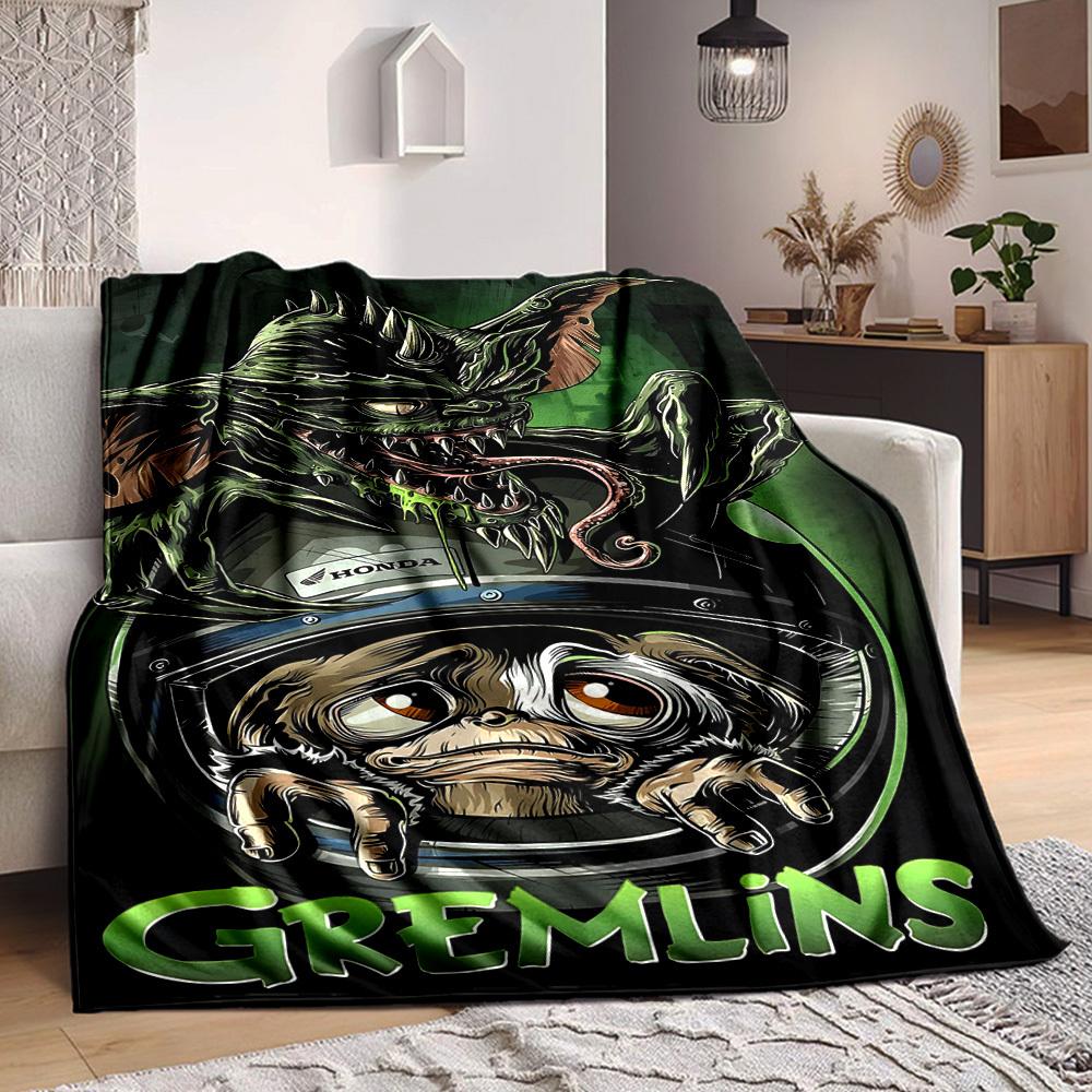 1 шт. Плед Gremlins Легкий фланелевый плед для дивана, кровати, путешествий, кемпинга, гостиной, офиса, дивана, кресла и кровати