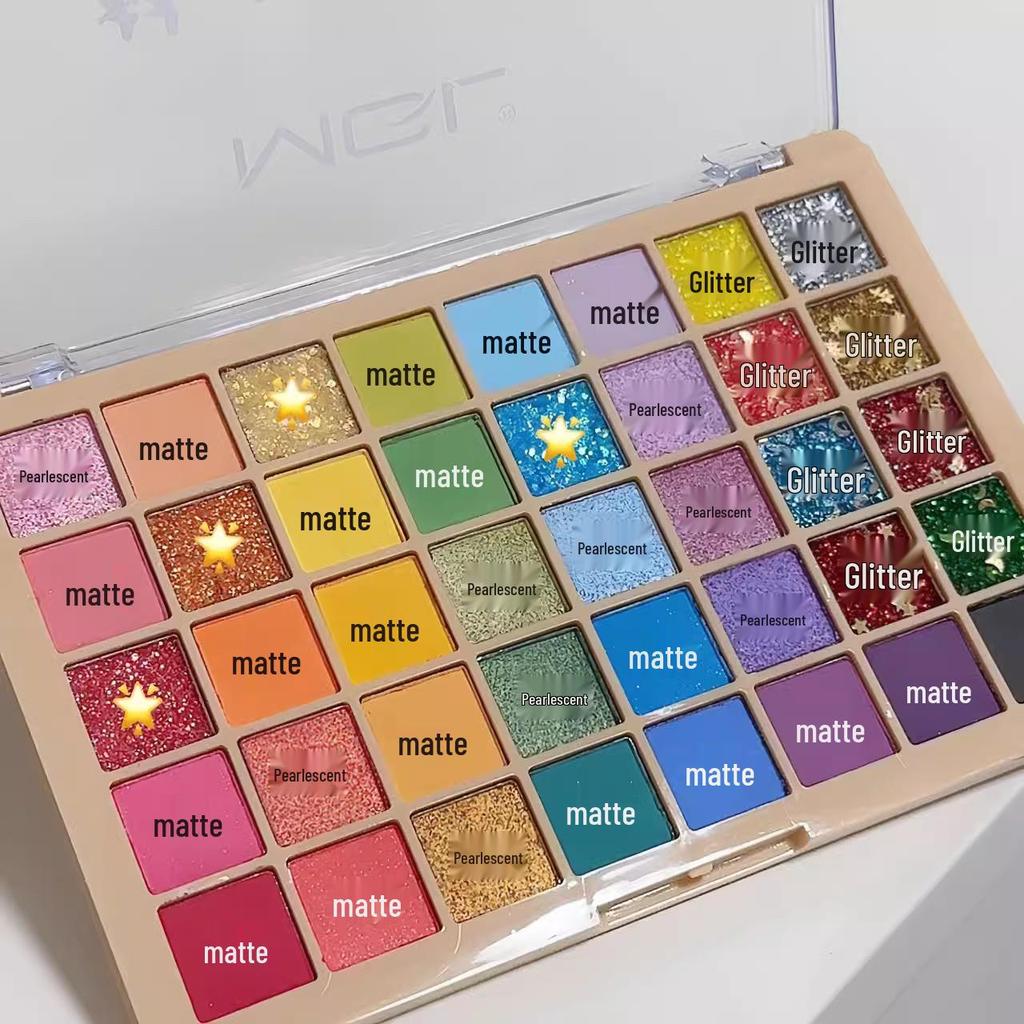 Палетка теней для век Rihao Ten-Color Shimmer для фестивального и сценического макияжа