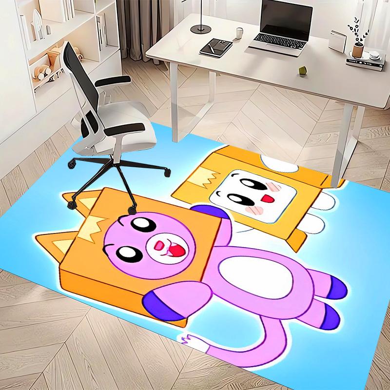 Lankybox Foxy and Rocky1 Printed Absorbent Washable Carpet, Non-Slip Bathroom Mats, Kitchen Rugs, Yoga Mat,Living Room Entrance, Camping Picnic Rugs