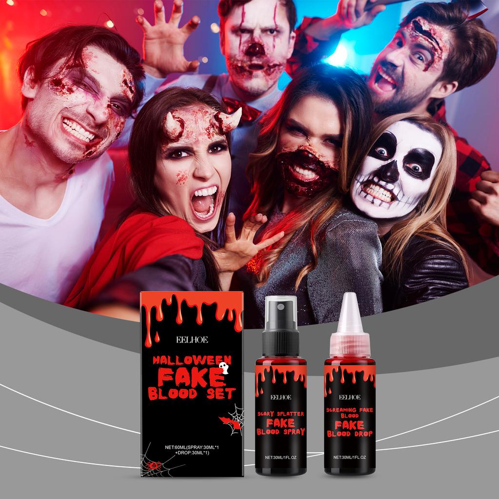 Fake Blood SFX Set – Special Effects Makeup for Halloween Costumes