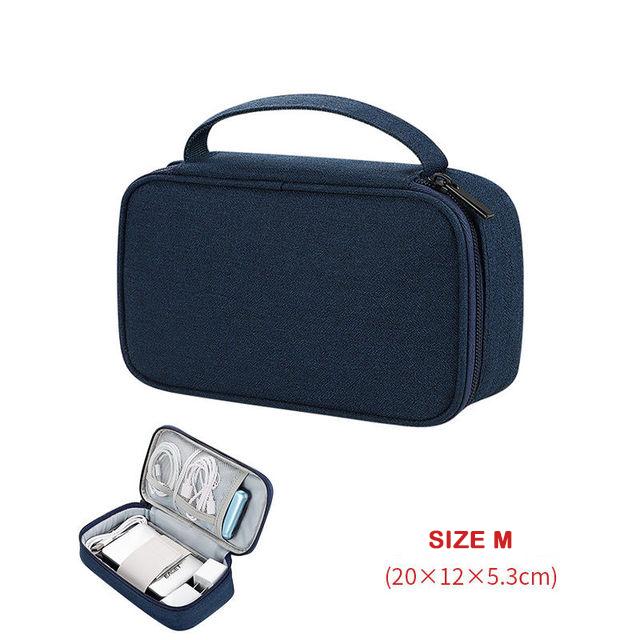 Travel Cable Organizer Bag Pouch Electronic Accessories Gadget Carry Case Portable Waterproof Storage Bag for Cable Cord