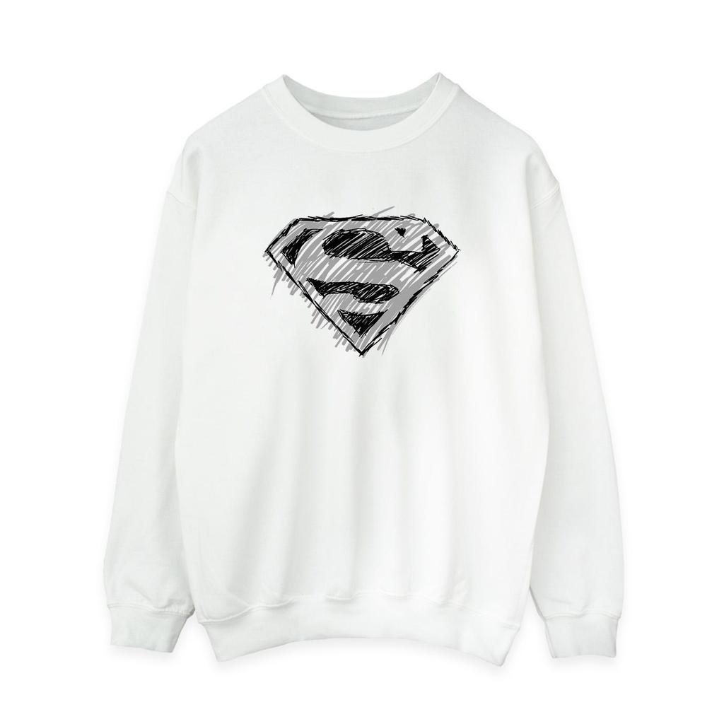 DC Comics Womens/Ladies Superman Logo Sketch Sweatshirt