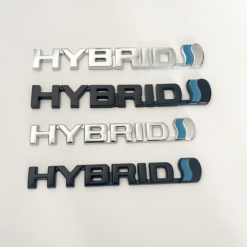 3D Metal HYBRID Logo Grill Side Fender Rear Trunk Emblem Badge Car Sticker Decals For Toyota Prius Camry Crown Auris Rav4s TRD bypm9