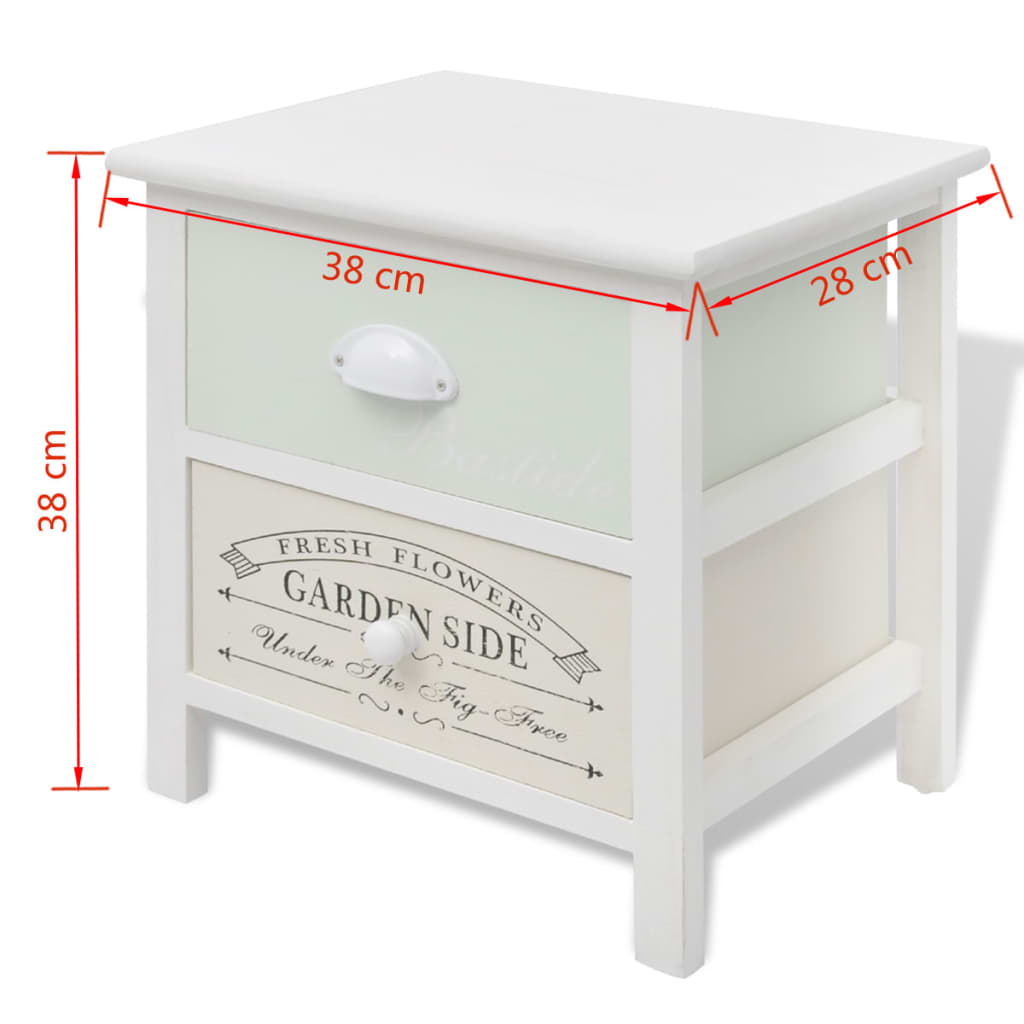 Nightstands (2 pcs) French Country Style Wooden