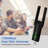Двухдиапазонный Wi-Fi-адаптер 1300 Мбит/с, беспроводная сетевая карта USB 3.0, 2,4 Г/5 ГГц, мини-передатчик WiFi-ключа-приемника для ПК/ноутбука/настольного компьютера