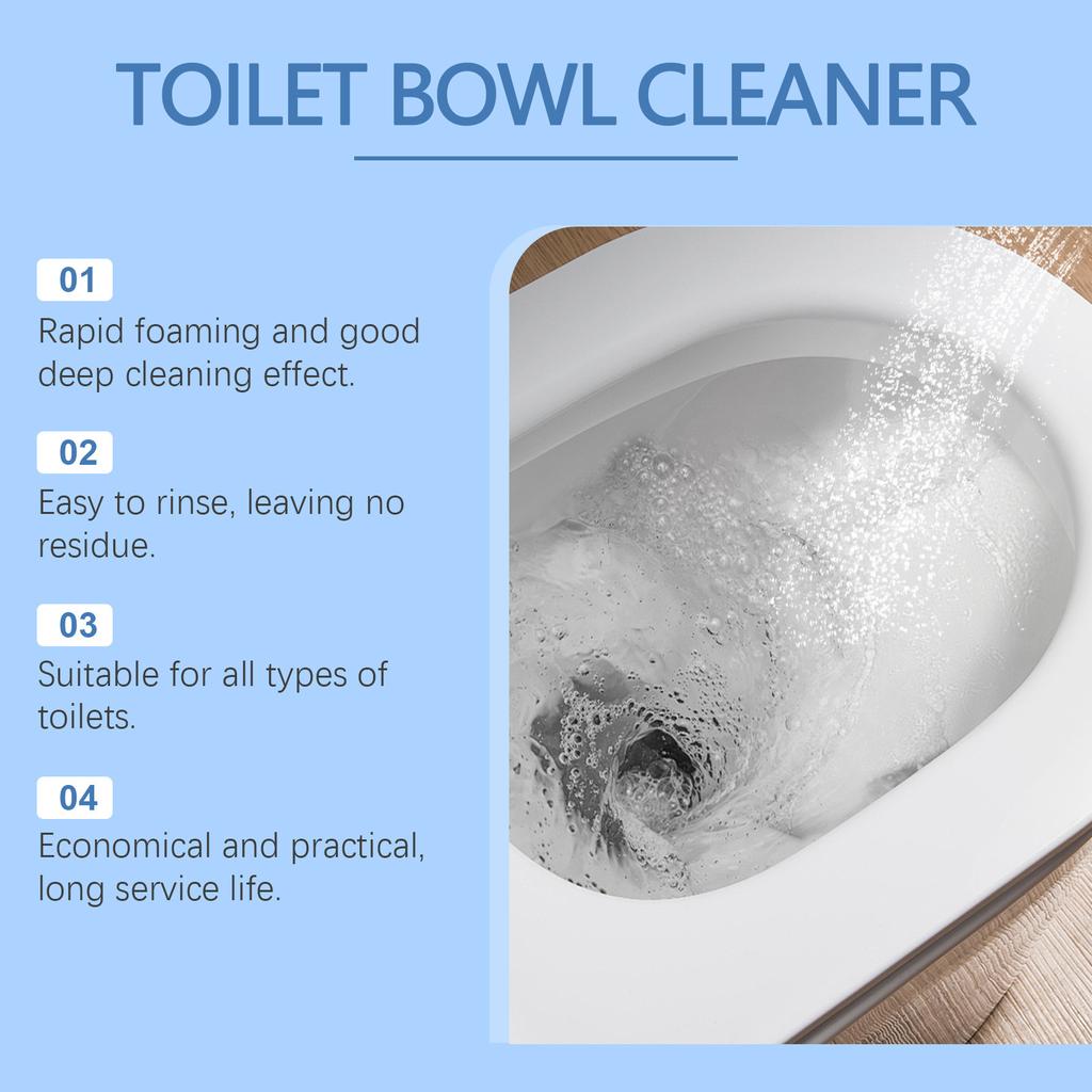 Household Toilet Bowl Cleaner Powerful Foaming Toilet Bowl Cleaner for Toilet Flushing Dirt Odor