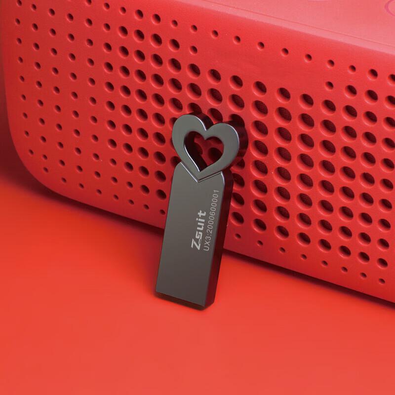 Zsuit Металлический USB-накопитель в форме сердца для музыки в автомобиле