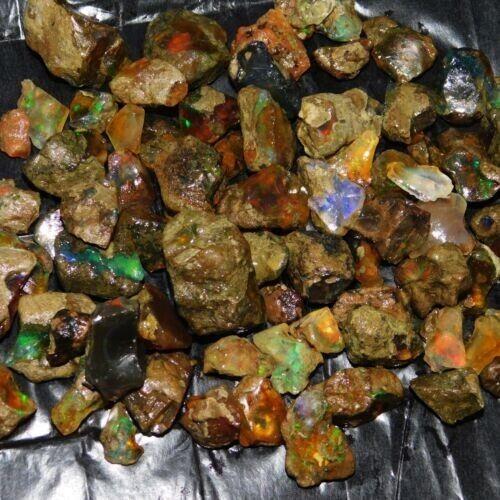 CERTIFIED 199 Ct NATURAL Opal ROUGH Mix Color Loose Gemstone Lot