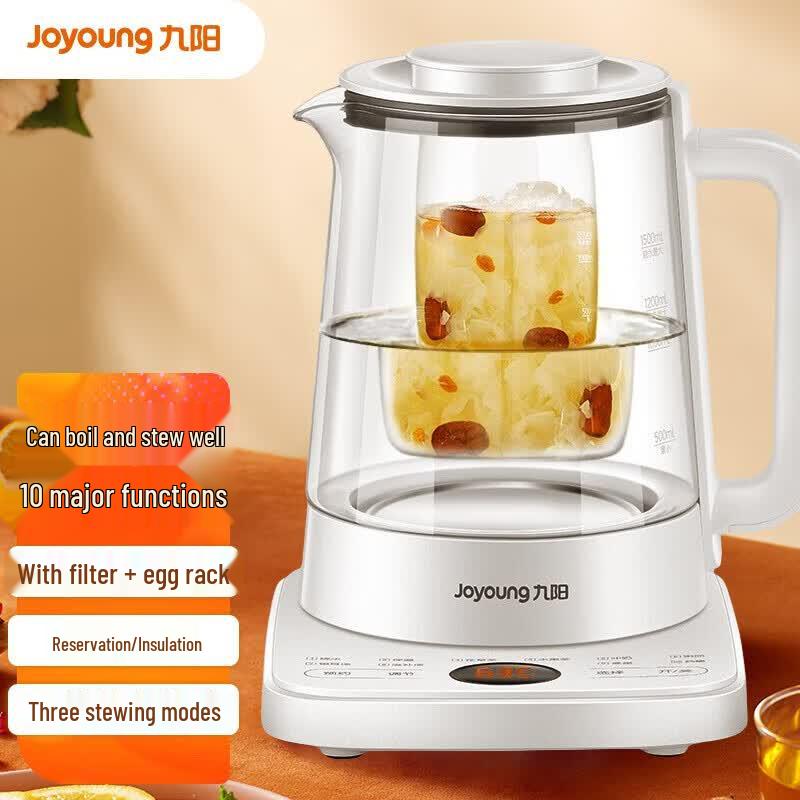Joyoung K15-D11 1,5 л Стеклянный многофункциональный оздоровительный чайник Вилка CN (адаптер в комплекте)