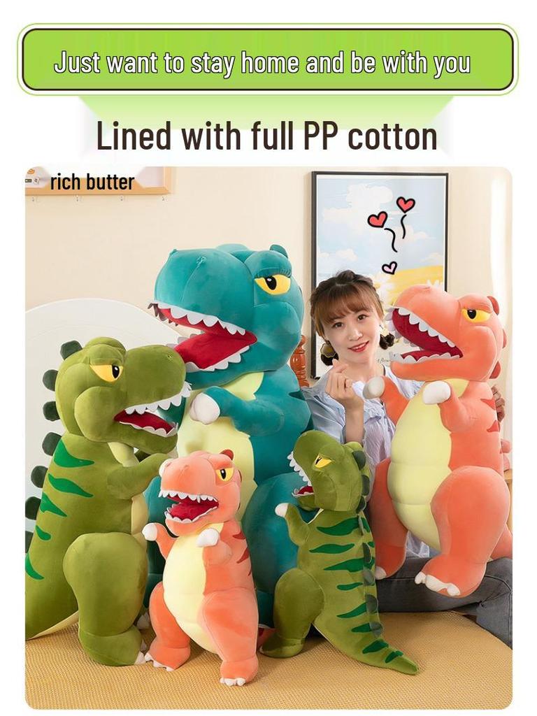 Large Tyrannosaurus Rex Plush Toy - Soft Pillow & Comforting Stuffed Animal for Kids