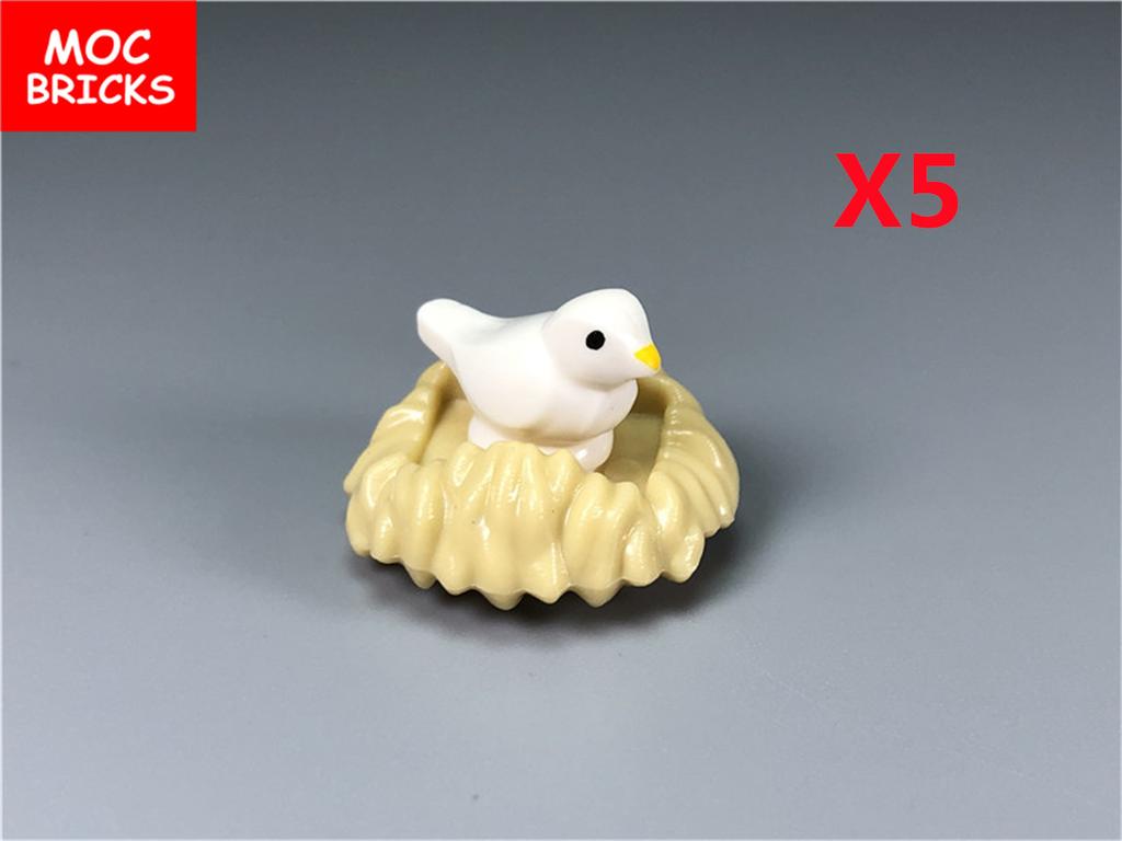 Конструктор MOC Животное Птица Воробей голубь мира Рюф Собирает Частицы Город Строительные Кирпичики Аксессуары Игрушки Пластиковый Материал игрушки