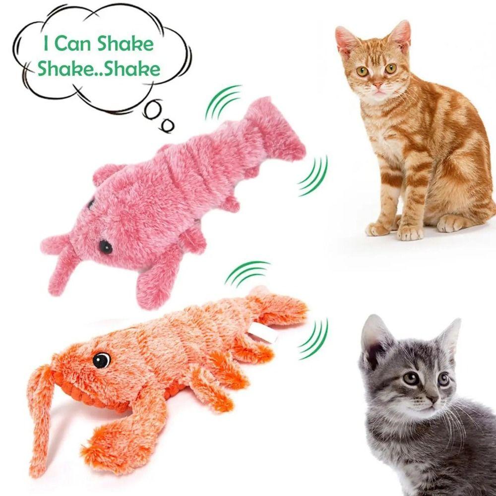 Dancing Moving Lobster Cats Toy Simulation Jumping Shrimp Dogs Interactive Toys Kitten
