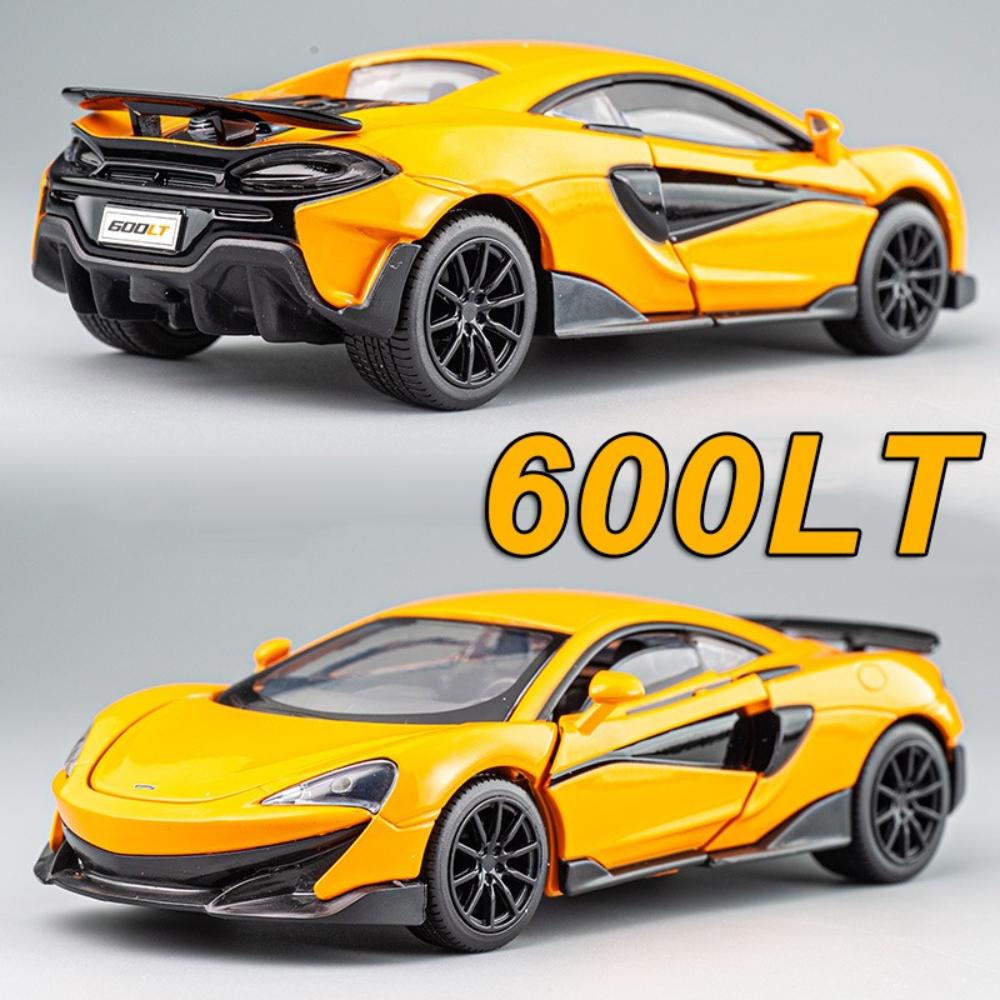 1:32 600LT 765LT Модель Литая из Сплава Машинки Игрушки Украшение Открывающиеся Двери Звук Свет Оттянуть Назад Миниатюрный Транспорт для Детей Идеальный Подарок