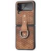 2022 Exclusive Luxury Leather Ring Case For Samsung Galaxy Z Flip 4 5g Cover Anti -Knock Fashion Pu Cases For Galaxy Z Flip4