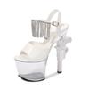 Woman's Shoes Transparent  Sandals Super High Heels Performance Nightclub Shoes 10365 Series 17cm Heel 7cm Platfrom LFD