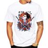 Japan Harajuku Geisha And Warrior Design Tshirt Unisex Summer New White Short Sleeve Casual Tees T Shirt No Glue Sublimation Print