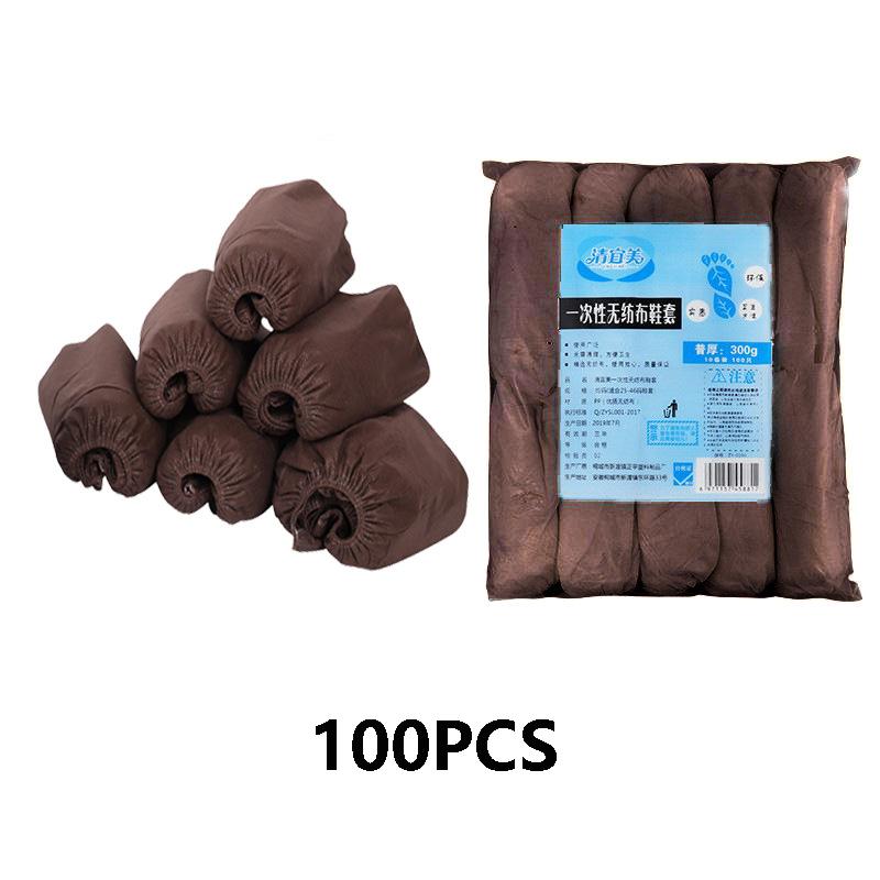 100 шт. Одноразовые Нескользящие Бахилы Толстые Нетканые Арктико-стойкие Разлагаемые для Дома Посещения Больницы Баня Сауна Защита