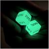 2PCS Luminous Sex Dice Toys Adult Couple Lovers Games Aid Glow In Dark Sextoy Funny Sexy Party Girlfriend Christmas Sexual Gift