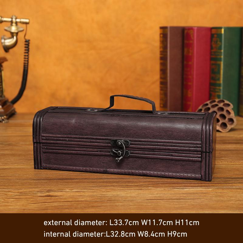 Vintage Archaistic Single/ Double Red Wine Box Portable Wood Wine Box Retro Gift Wine Storage Box Case Bottle Packag With Handle