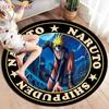 Anime Naruto Round Carpets for Living Room Rugs Soft Flannel Floor Area Rug Bedroom Carpet Mat for Children Kitchen Rug