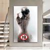 Sexy Woman Silhouette Canvas Painting Nude Woman Wall Art Posters and Prints Modern Home Decoration Artwork for Bedroom Decor