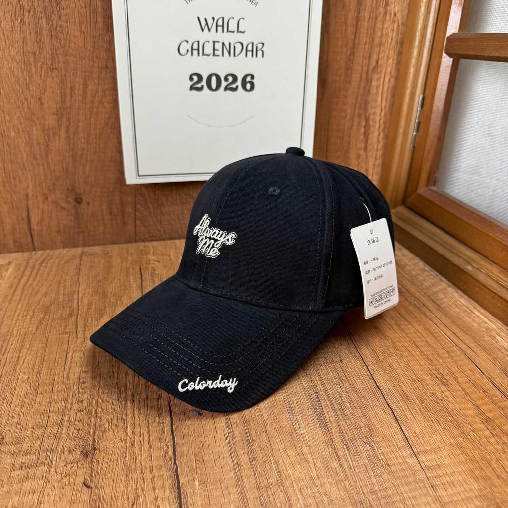 Retro street style hardtop baseball cap spring and autumn embroidery washed old male and female couples travel shade cap