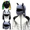 Funny Knitted Rabbit Ear Helmet Cover for Motorcycles Full Face Protective Helmet Headgear for Motorcycling and Skiing