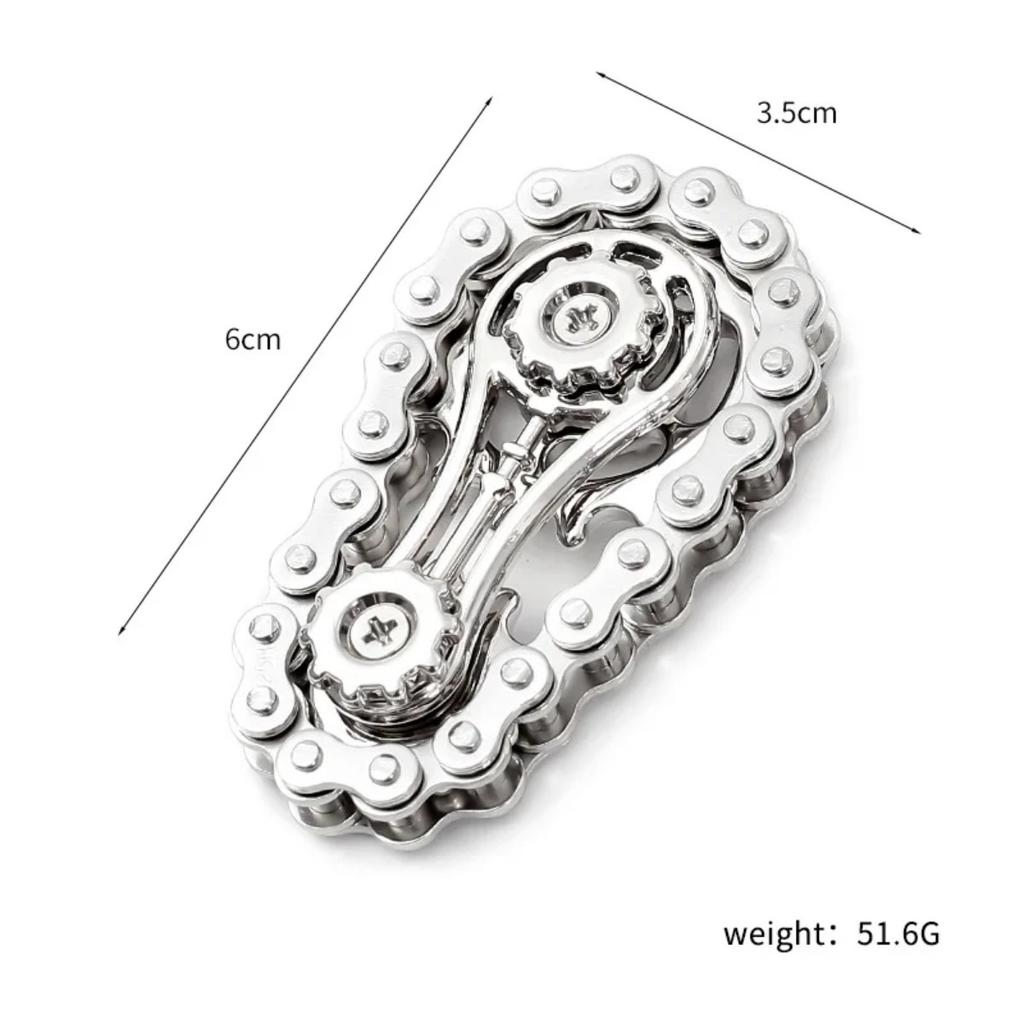 Sprockets Flywheel Finger Tip Antistress Anxiety Metal Bike Chains Fidget Toys for Adult Kids