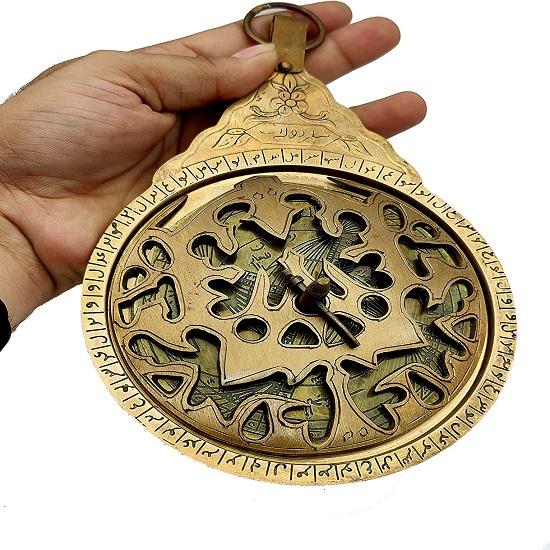 Hanging Brass Arabic Astrolabe Globe Maritime Navigational Astrological Calendar