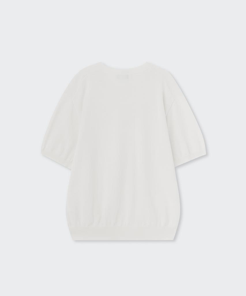 MUSINSA STANDARD Washable Supima Cotton Crew Neck Short Sleeve Knit [Ivory]