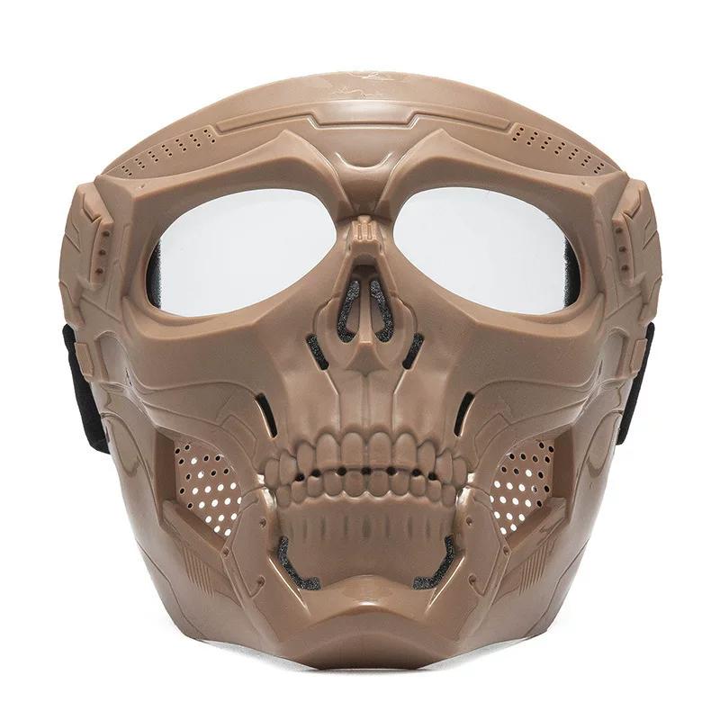 Goggles, face shield, full face impact resistance, tactical mask, outdoor military fan anti-fog mirror, riding Harley glasses mask