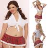 Women Lingerie Sexy Schoolgirl Student Uniform Cosplay Underwear Lace Dress