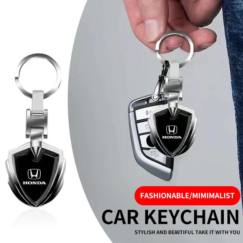 3D Metal Car Keychain Key Chain Ring Key Holder Styling Car Accessories For Honda Fit Mugen Insight Type S R VTEC DOHC Modulo Vezel Legend RR