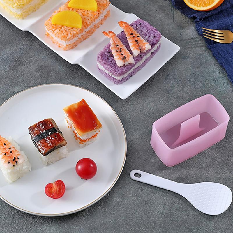 Rectangular Sushi Mold Musubi Making Kit Spam Kimbab Onigiri Household Kitchen Bento Accessories Rice Ball Maker Press Tool Diy