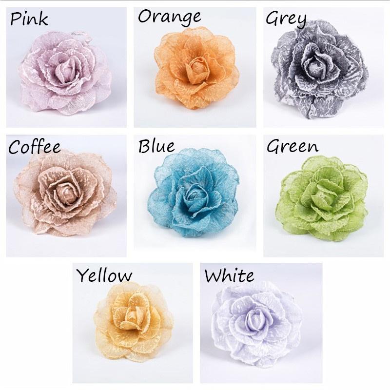 1pc Magnetic Curtain Tiebacks Seersucker Flower Tie Backs Buckle Clips Home Decoration