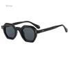 Retro Amber Polygon Small Square Women Sunglasses Retro Rivets Men Shades Fashion Trending Outdoor Sports Sun Glasses Gafas
