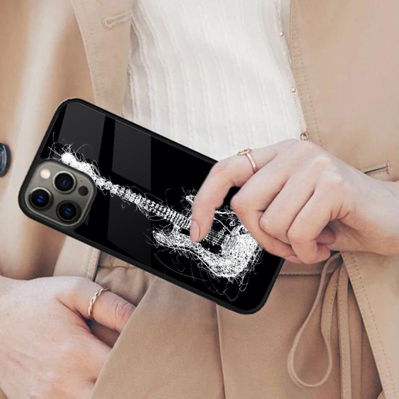 Music Electric Guitar Magnetic Phone Case For APPLE iPhone 17 Air 16 14 13 12 Pro Max 15 Plus Wireless Charge With MagSafe Cover