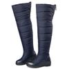 Krazing Pot PU Down Fiber Tarpaulin Autumn Winter Shoes Med Heels Size 44 Wedges Super Size Snow Boots Round Toe Keep Warm Knee Boots
