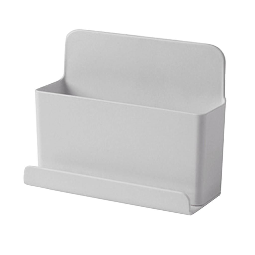 Wall Hanging Remote Controller Mobile Phone Bracket Storage Box No Hole