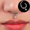 Stainless Steel Septum Hoop Clickers Nose Ring Women Tragus Cartilage Helix Piercing Hoop Earrings Jewelry