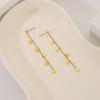 Легкая роскошь простые серьги-гвоздики с длинной бахромой в форме сердца, персонализированные, модные, нишевые
