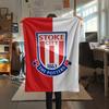 1PC Stoke City FC Print Flannel Blanket, High quality Comfortable for All Seasons, Home Decor, Warmth and Comfort, Perfect for Christmas Gifts182