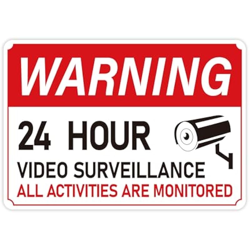 Video Surveillance Sign for Home, 3inch